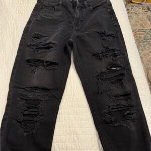 American Eagle Black ripped jeans